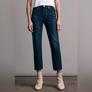 $225 NEW! NWT RAG & BONE Nina High-Rise Cigarette Cambria Dark Wash Size 24